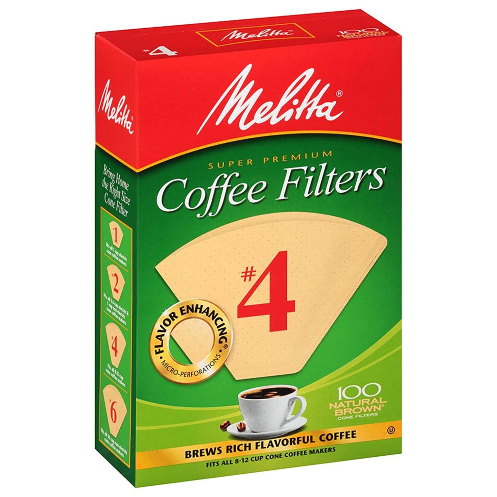 Melitta #4 Super Premium Cone Coffee Filters, Natural Brown